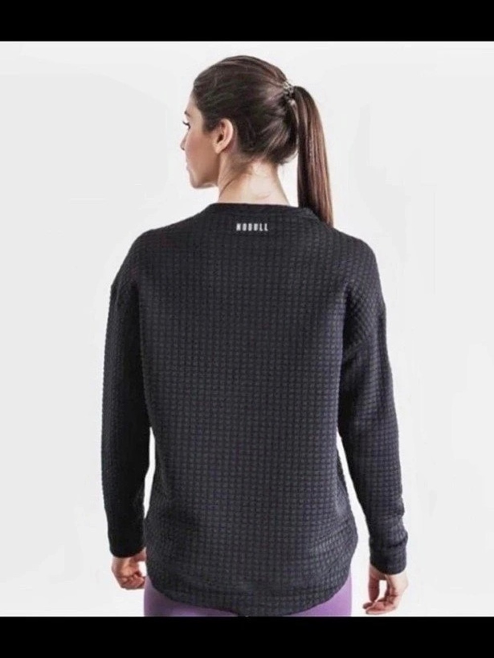 NOBULL Quilted Crewneck Sweatshirt Green Small - Picture 4 of 7